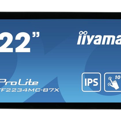 iiyama 21.5", 1920x1080, 16:9, IPS LED, 8 ms, VGA, HDMI, DP, HDCP, DC 12 V, 517.5x313.5x46 mm