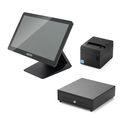 Capture CA-SY-72122 (Manta 15.6-Inch POS System - J6412 / 8GB RAM / 128GB SSD / with Win10 IoT Entry) + CA-PP-10000B + CA-CD330-480B
