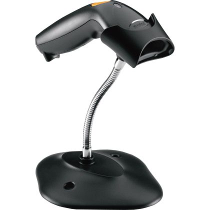 Zebra Bi-directional, 650 nm, 100 scans/sec, RS-232, USB, Black. Inc: Cable USB & Stand